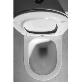 PACO RIMLESS Fermer Toilettes couple, blanc