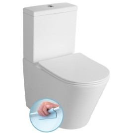 PACO RIMLESS Fermer Toilettes couple, blanc
