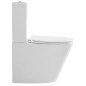 PACO RIMLESS Fermer Toilettes couple, blanc