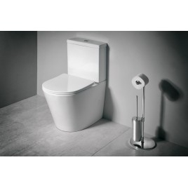 PACO RIMLESS Fermer Toilettes couple, blanc