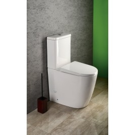 TURKU RIMLESS Confort Hauteur Fermer Toilettes, blanc