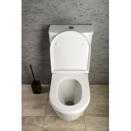 TURKU RIMLESS Confort Hauteur Fermer Toilettes, blanc
