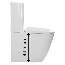 TURKU RIMLESS Confort Hauteur Fermer Toilettes, blanc