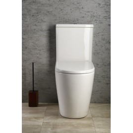 TURKU RIMLESS Confort Hauteur Fermer Toilettes, blanc