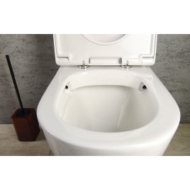 TURKU RIMLESS Confort Hauteur Fermer Toilettes, blanc
