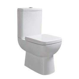 TYANA SHORT WC combi avec système de chasse, P-Trap, blanc