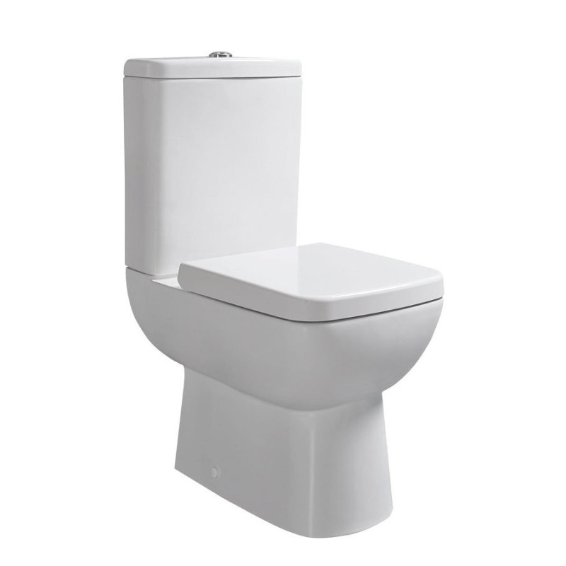 TYANA SHORT WC combi avec système de chasse, P-Trap, blanc