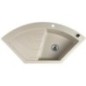 Évier de cuisine d'angle en granit 114x57,5cm, beige