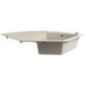 Évier de cuisine d'angle en granit 114x57,5cm, beige