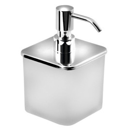 Distributeur de savon FLORI avec remplacement, chrome
