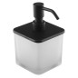 Distributeur de savon FLORI avec remplacement, noir mat