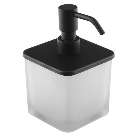 Distributeur de savon FLORI avec remplacement, noir mat