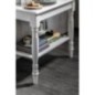 Table vasque CIMBURA 100x50x75cm, blanc vieilli