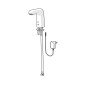 Hansa Medipro - Mitigeur de lavabo électronique, sans mélangeur, alimentation secteur, chrome 05672029