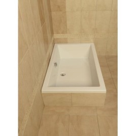 Receveur de douche rectangulaire DEEP, cadre 150x75x26cm, blanc