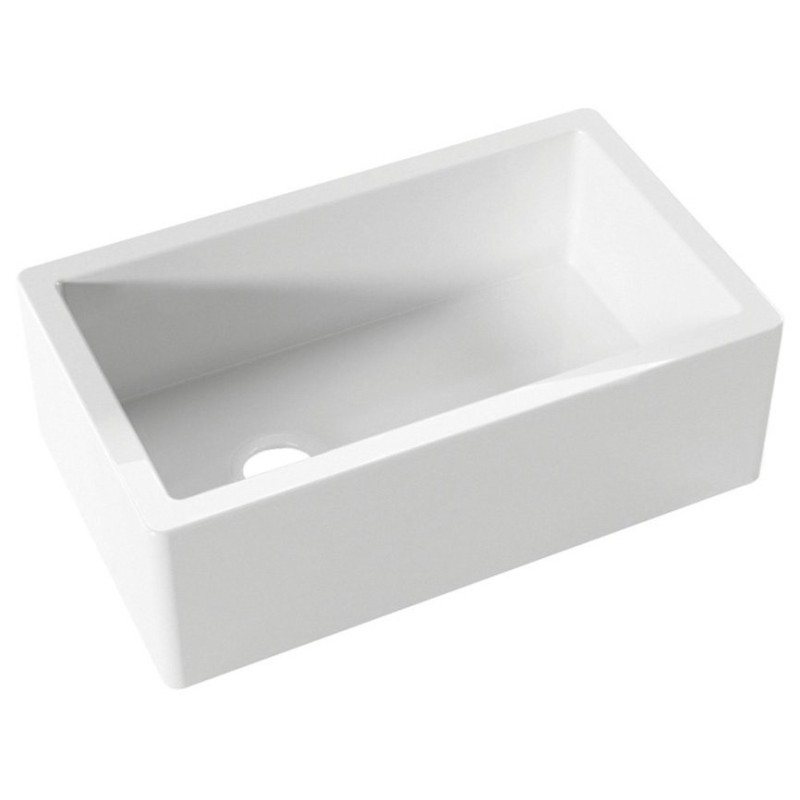 Évier céramique ESSEX 76x45,6cm, blanc