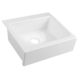 Lavabo en céramique ARYA 66x62cm, 1 trou pour robinet, blanc
