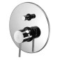 Paffoni Light - Mitigeur de douche encastré avec inverseur et corps d’encastrement, chrome LIG015CR