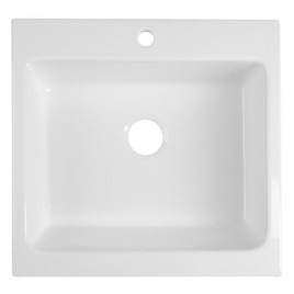 Lavabo en céramique ARYA 66x62cm, 1 trou pour robinet, blanc
