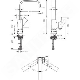 Hansgrohe Metropol - Mitigeur de lavabo avec bonde Push-Open, aspect doré poli 32511990