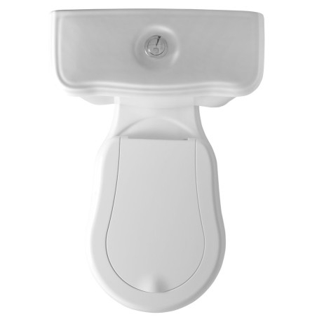 RETRO Classique Fermer Toilettes, blanc-bronze