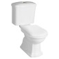 RETRO Classique Fermer Toilettes, blanc-bronze