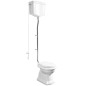 Bol de toilette RETRO avec réservoir d'eau, S-Trap, chrome blanc