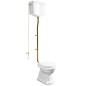 Cuve de toilette RETRO avec réservoir d'eau, P-Trap, blanc-bronze