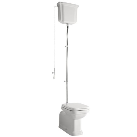 WALDORF Bowl toilette avec réservoir d'eau, S-Trap/P-Trap, blanc-chrome