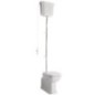 WALDORF Bowl toilette avec réservoir d'eau, S-Trap/P-Trap, blanc-chrome