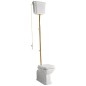 WALDORF Bowl toilette avec réservoir d'eau, S-Trap/P-Trap, blanc-bronze