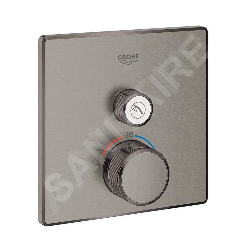 Grohe Grohtherm SmartControl - Robinet thermostatique encastré avec 1 sortie, Hard Graphite brossé 29123AL0 Grohe Grohtherm SmartControl - Robinet thermostatique encastré avec 1 sortie, Hard Graphite brossé 29123AL0