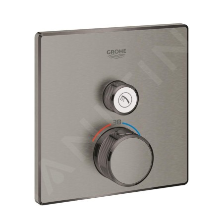Grohe Grohtherm SmartControl - Robinet thermostatique encastré avec 1 sortie, Hard Graphite brossé 29123AL0