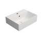 KUBE X lavabo en céramique 45x35cm, blanc mat