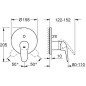 Grohe Eurostyle - Mitigeur encastrable pour 2 sorties, chrome 24047003
