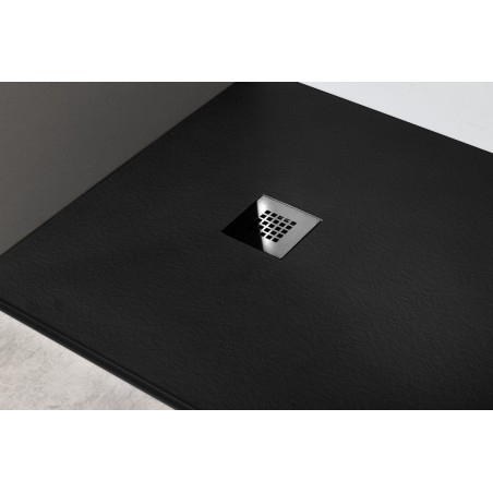 MITIA Cultured Marble Shower Tray, rectangulaire 120x90cm, noir