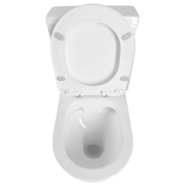 JALTA fermer les toilettes couplées, Rimless, S-Trap/P-Trap, blanc