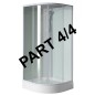 Profil d'angle en aluminium AIGO, robinet de douche, composant 4/4