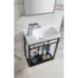 AGOS Lavabo de marbre cultivé sans débordement 40x22 cm, blanc/gauche/droit