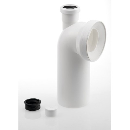 Connexion toilette coude 90, 1 connexion supplémentaire, 110mm