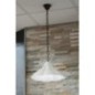 LAMPEDUSA suspension lampe E27, 60W, 230V, abat-jour en céramique, chaîne en laiton