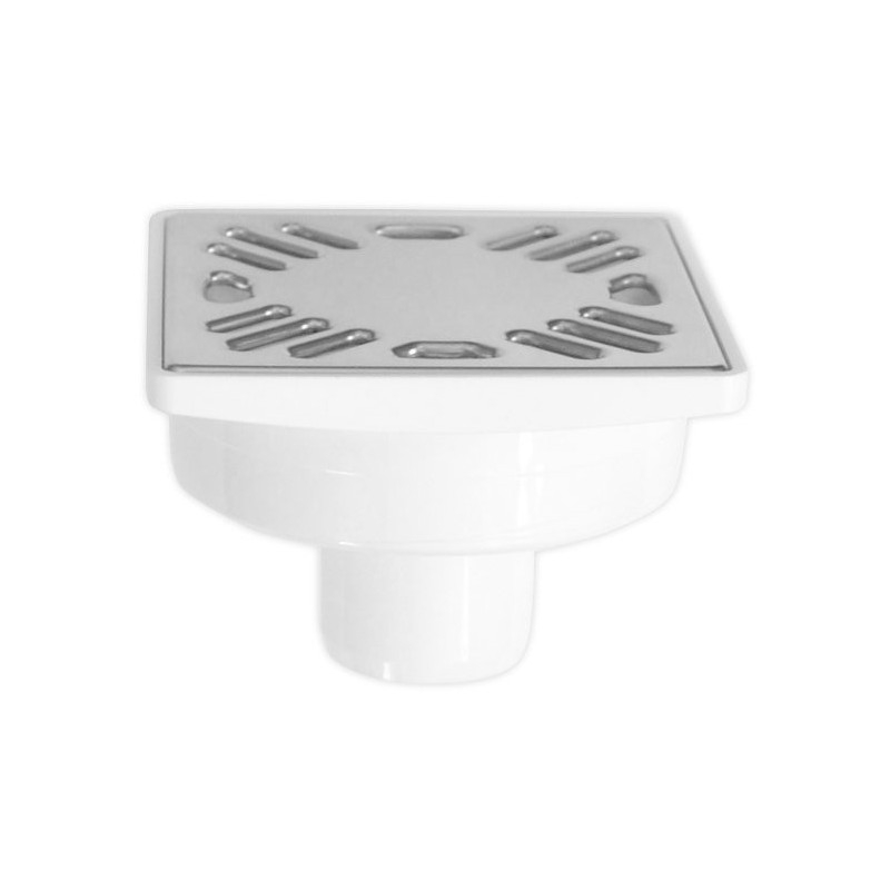 Étage horizontal 103x103, DN40, acier inoxydable poli