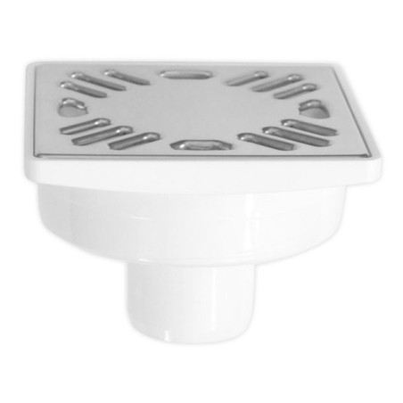 Étage horizontal 103x103, DN40, acier inoxydable poli