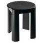 Tabouret salle de bain 37x39x37cm, ABS, tapis noir