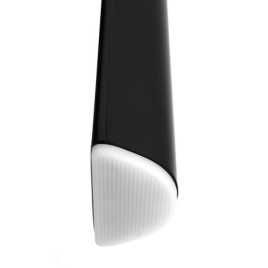 Tabouret salle de bain 37x39x37cm, ABS, tapis noir