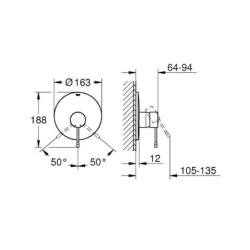 Grohe Essence - Mitigeur de douche encastré, chrome 19286001