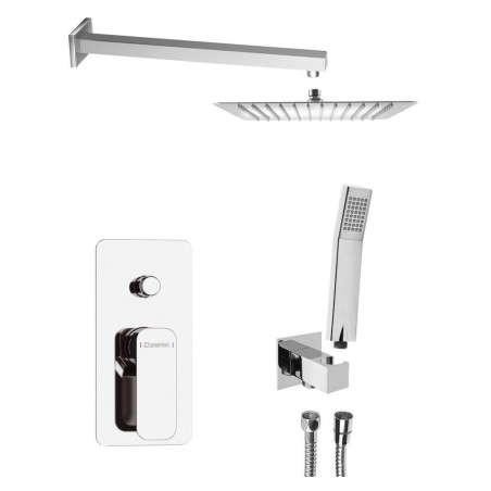 Set de douche caché SPY avec levier, 2 sorties, chrome