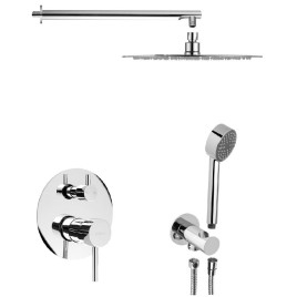 RHAPSODY douche cachée avec robinet d'eau, 2 prises, douche, chrome