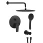 KAI douche cachée avec levier, 2 prises, noir KAI douche cachée avec levier, 2 prises, noir