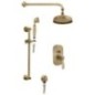 KIRKÉ Douche en béton Set avec un seul levier Mixer Tap, 2 Outlets, bronze